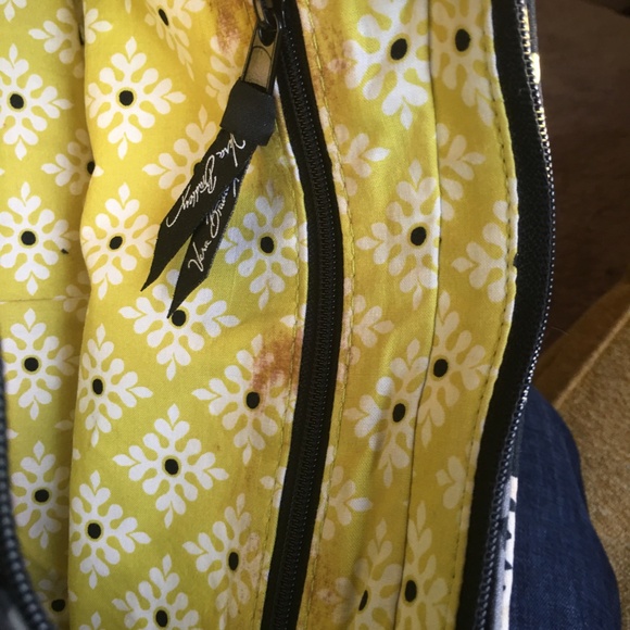 Yellow, black and grey patterned Vera Bradley Purse - Picture 9 of 10